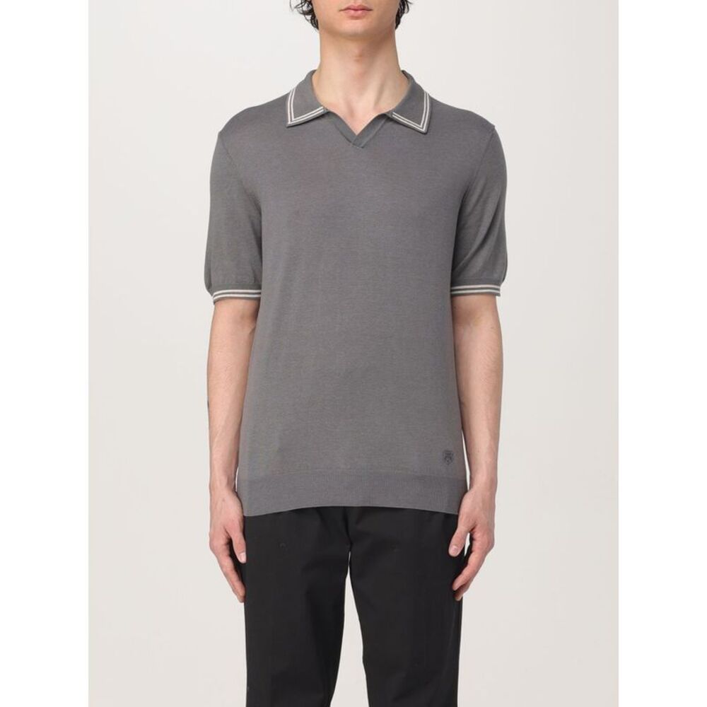 Corneliani Polo Shirt Men Grey